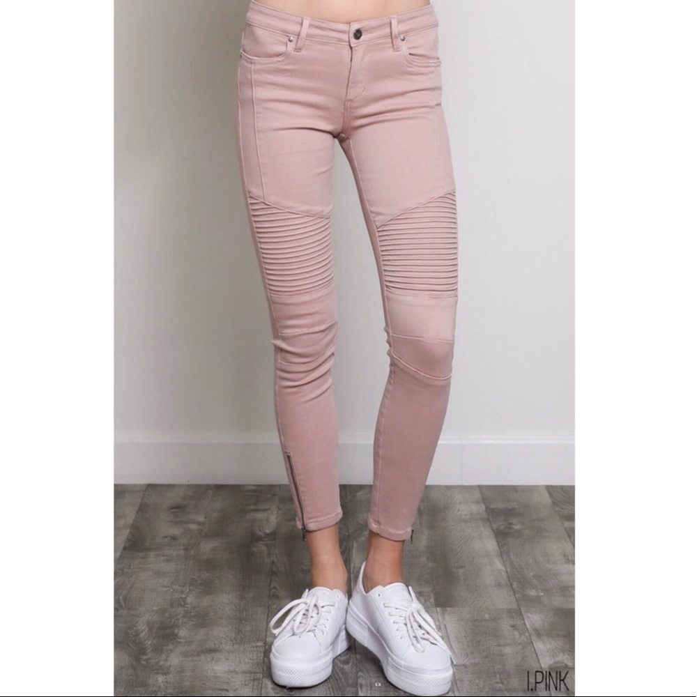 Rylie Moto Jeans (pink)